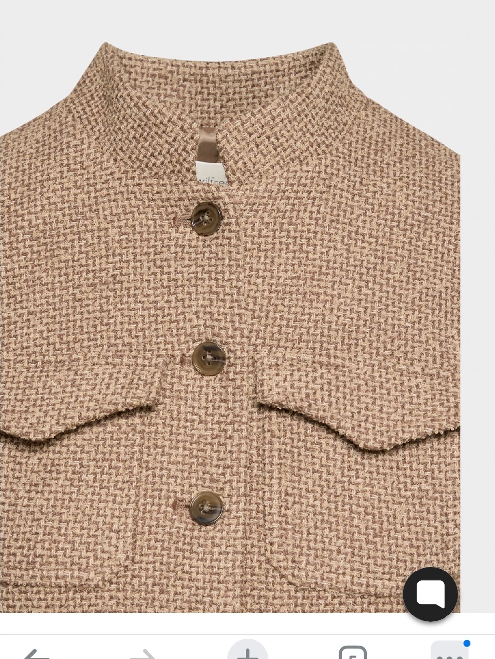 Wilfred Tan Tweed Structured Button Jacket - Picture 4 of 11